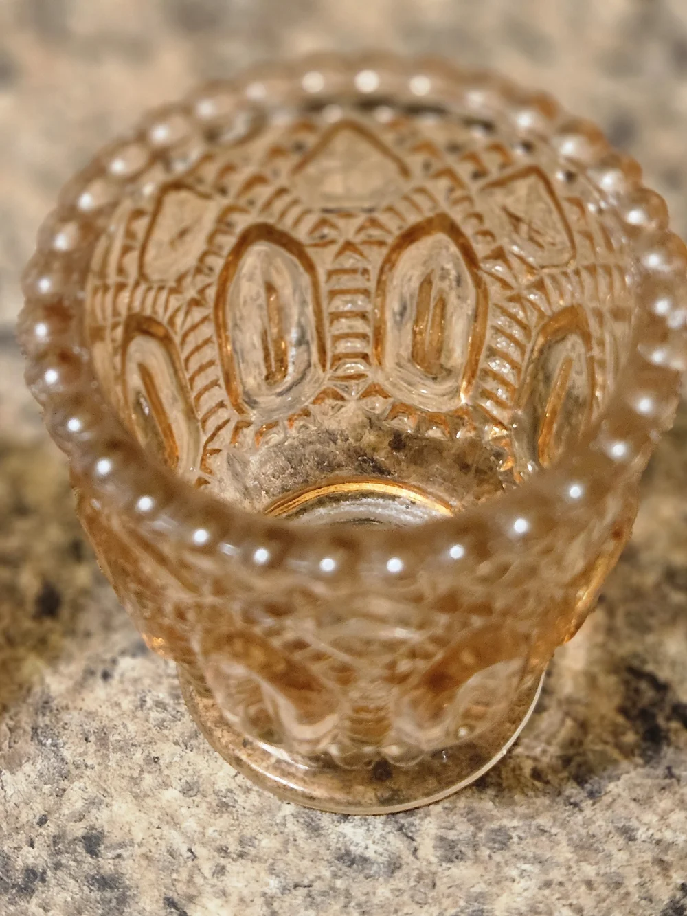 Vintage Pressed Glass Votive Candle Holder